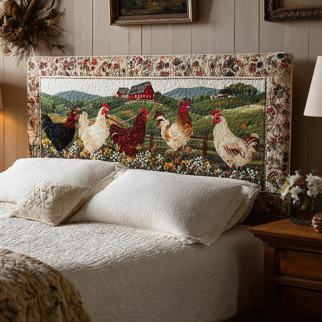 Warm Country Barnyard CW2312030CL Quilted Headboard Slipcover