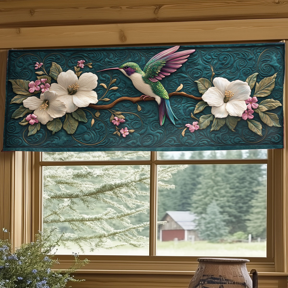 Majestic Hummingbird WY2203106CL Quilted Valance