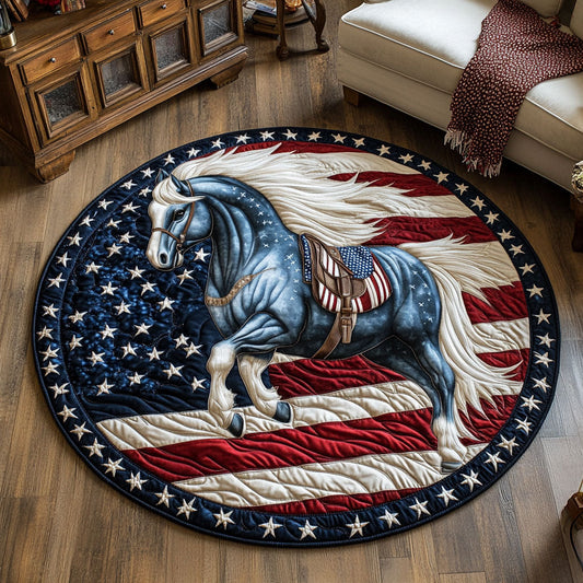 Blue Horse WX1206003CL Quilted Round Mat