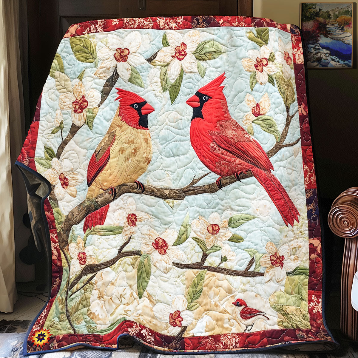 Couple Cardinal WX2612015CL Quilt