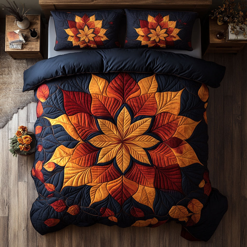 Autumn Leaf Mandala WY0408005CL Duvet Cover Set