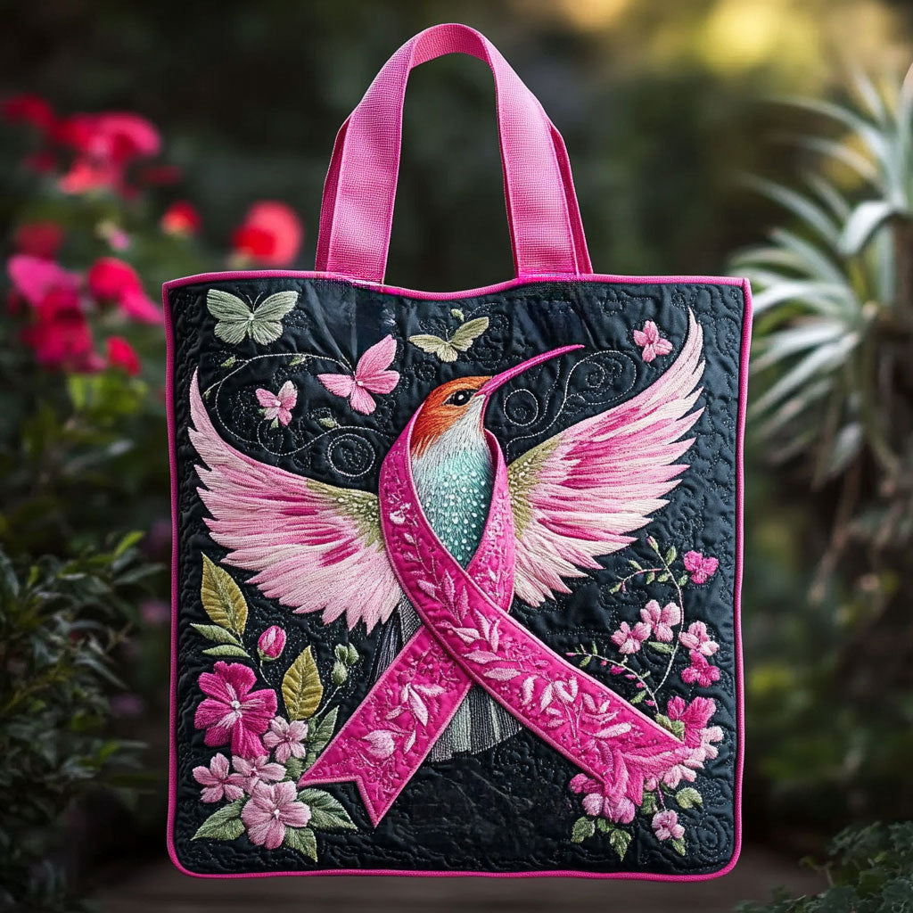 Hummingbird Ribbon Hope WN2909031CL Quilted Tote Bag