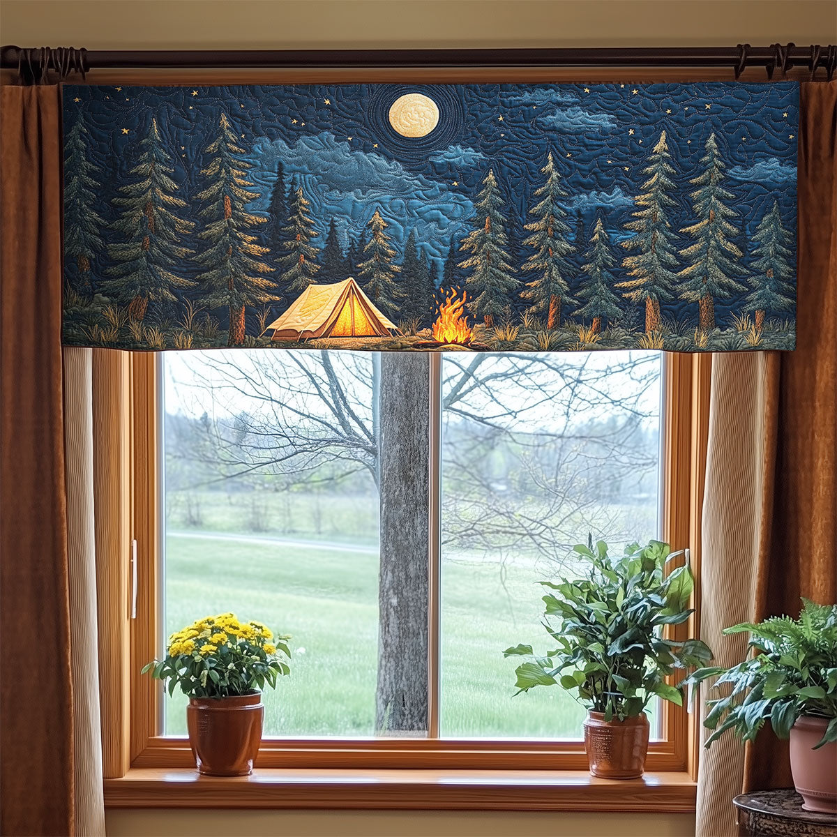 Fireplace Camping WX2203151CL Quilted Valance
