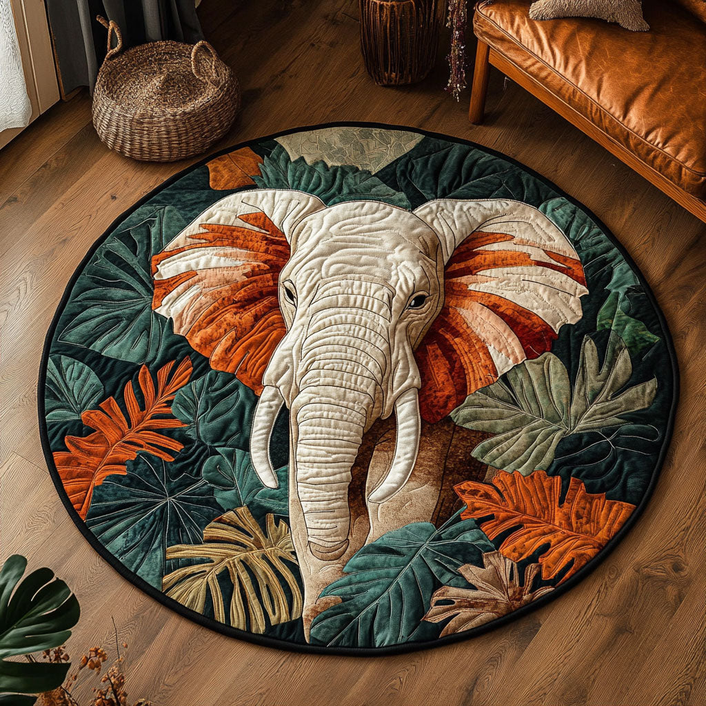 Jungle Majesty WX0407037CL Quilted Round Mat