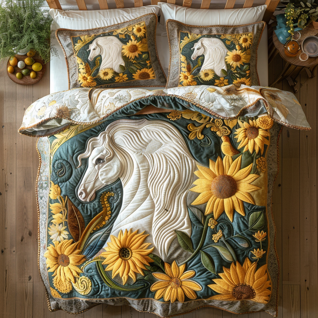 Sunflower Horse XR0104002CL Duvet Cover Set