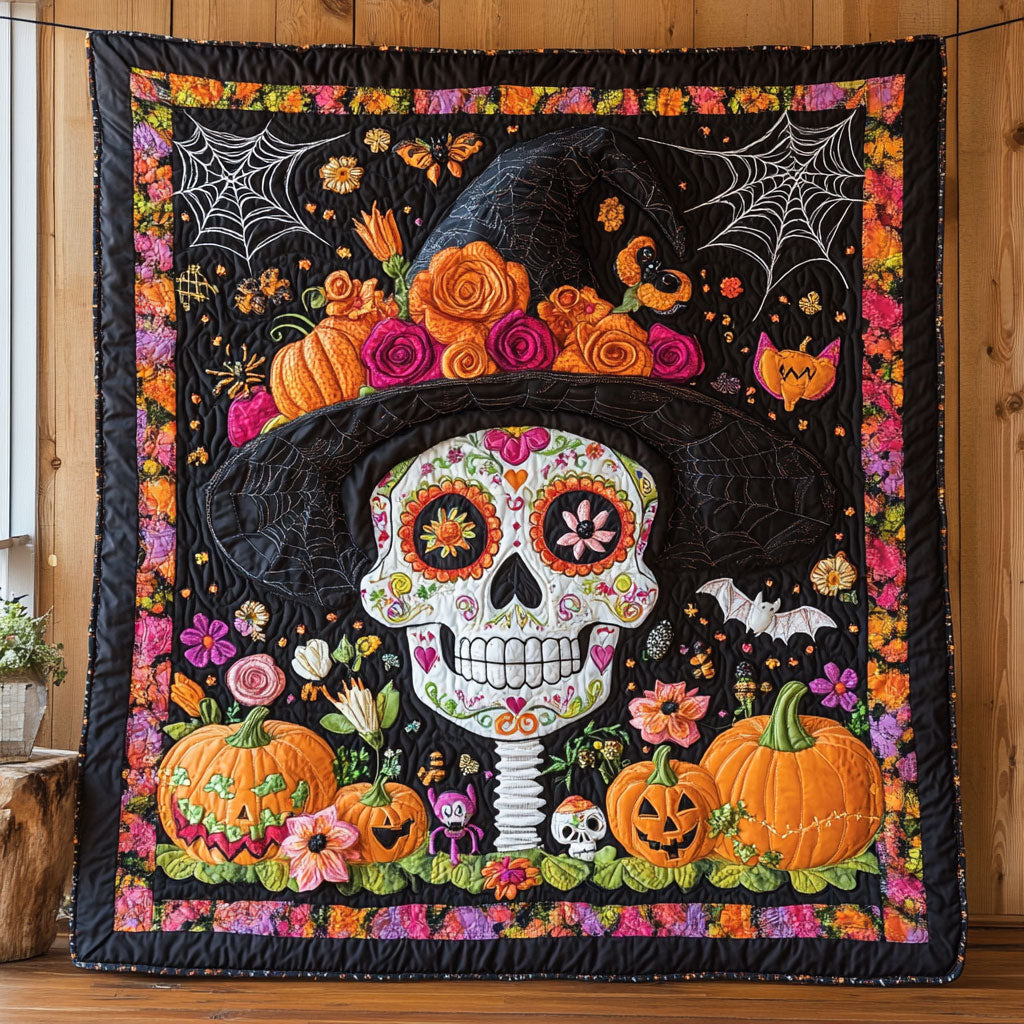 Enchanted Pumpkin Calavera CW1507012CL Quilt