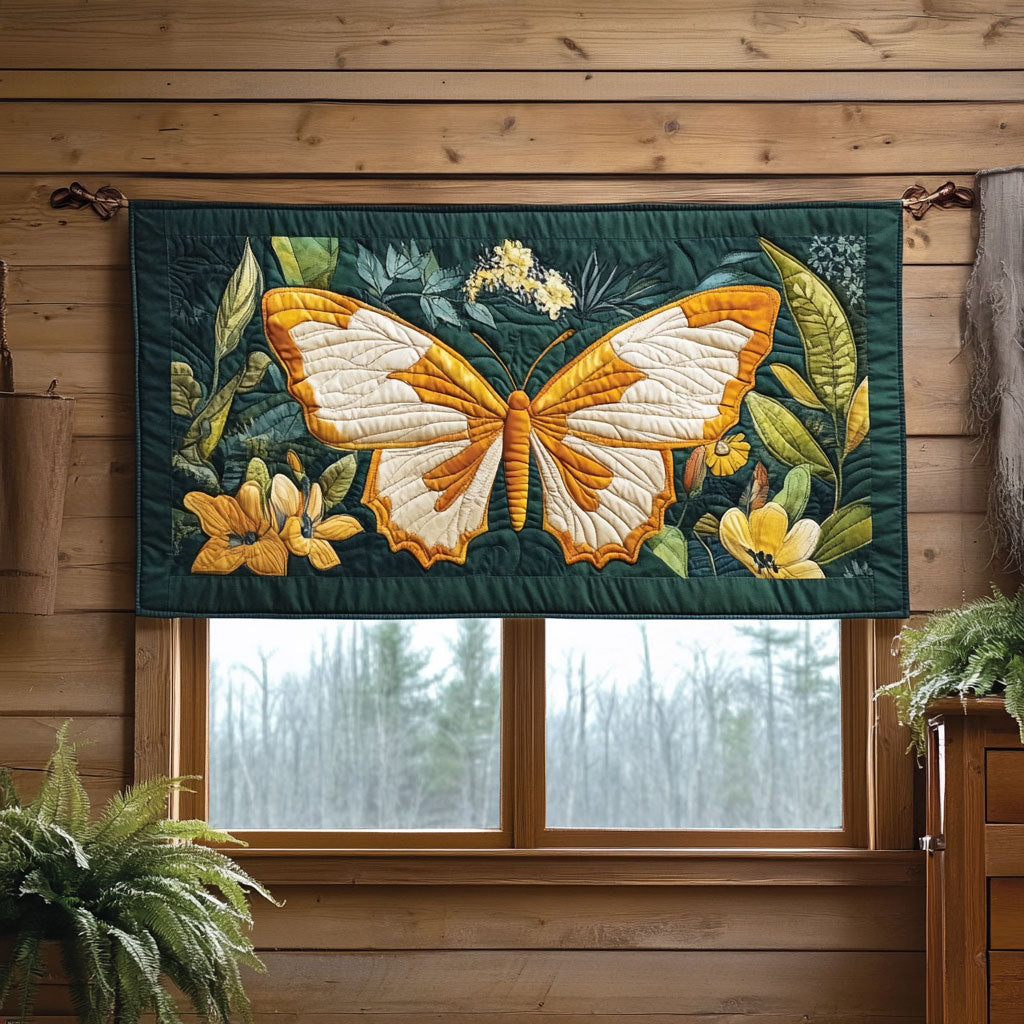 Elegant Monarch Butterfly WP1403009CL Quilted Valance