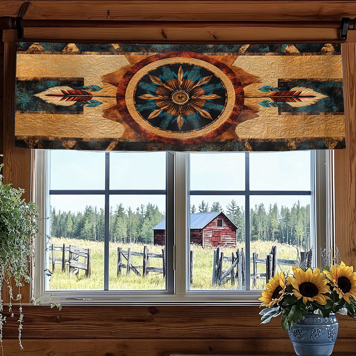 Native Spiral Motion WN1407095CL Quilted Valance