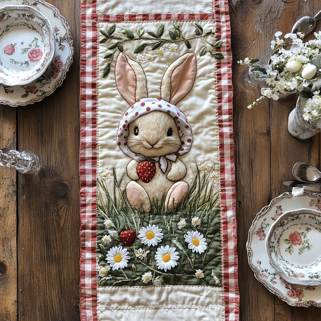 Bunny Picnic WN1807017CL Quilted Table Runner