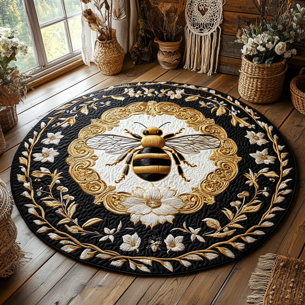 Regal Bee WY2804015CL Quilted Round Mat