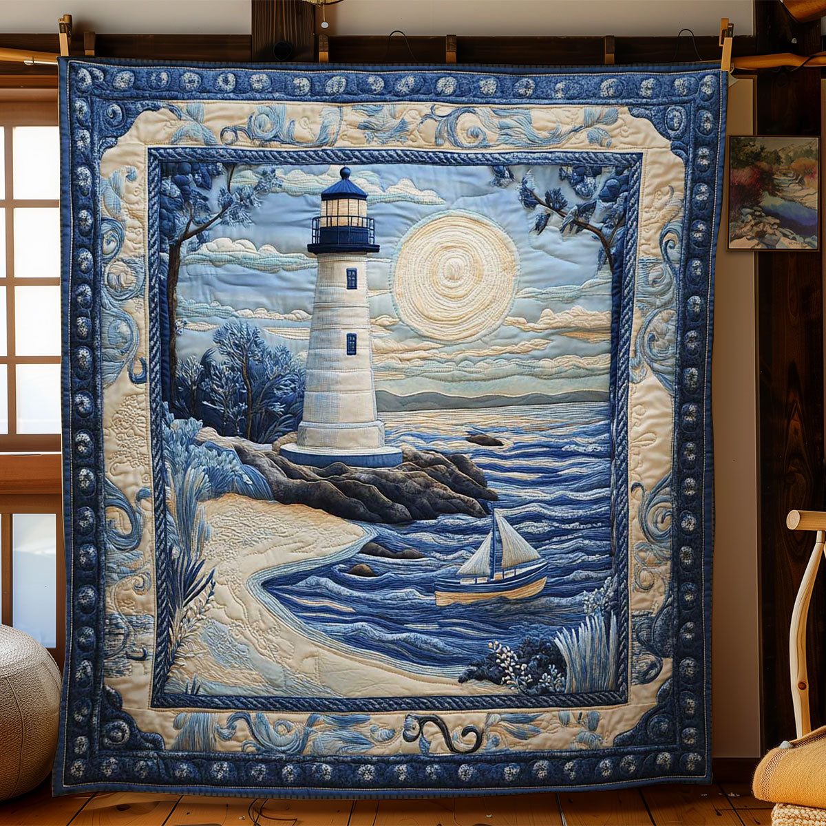 Seaside Lighthouse WN1804030CL Quilt
