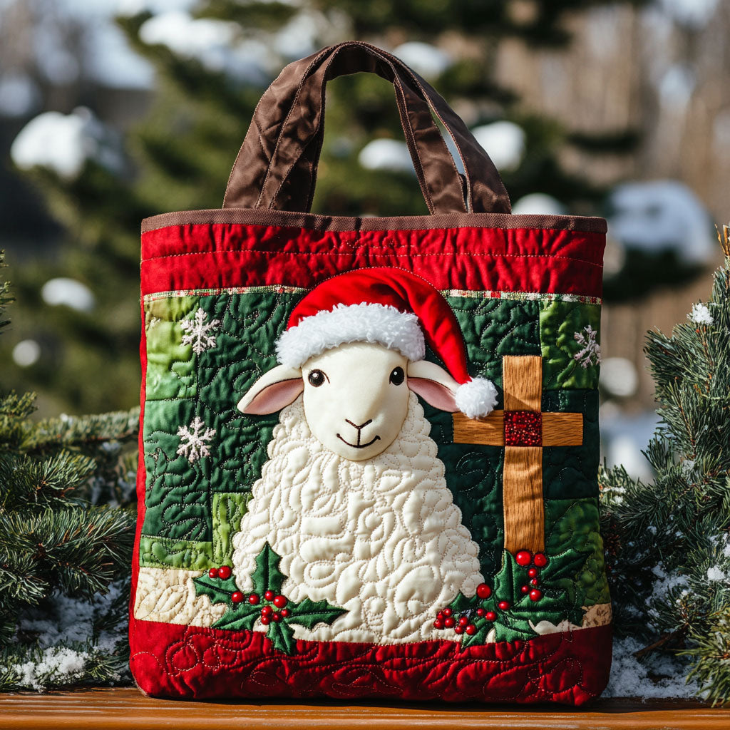 Merry Glow Sheep WN3010047CL Quilted Tote Bag