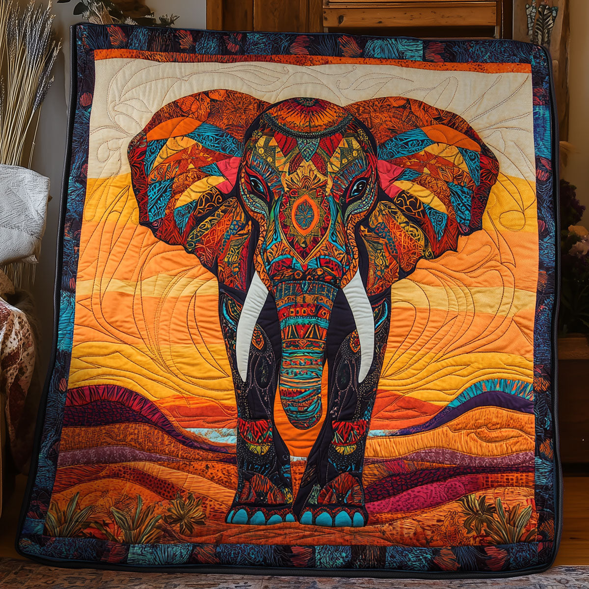 Mandala Elephant WX0406035CL Quilt