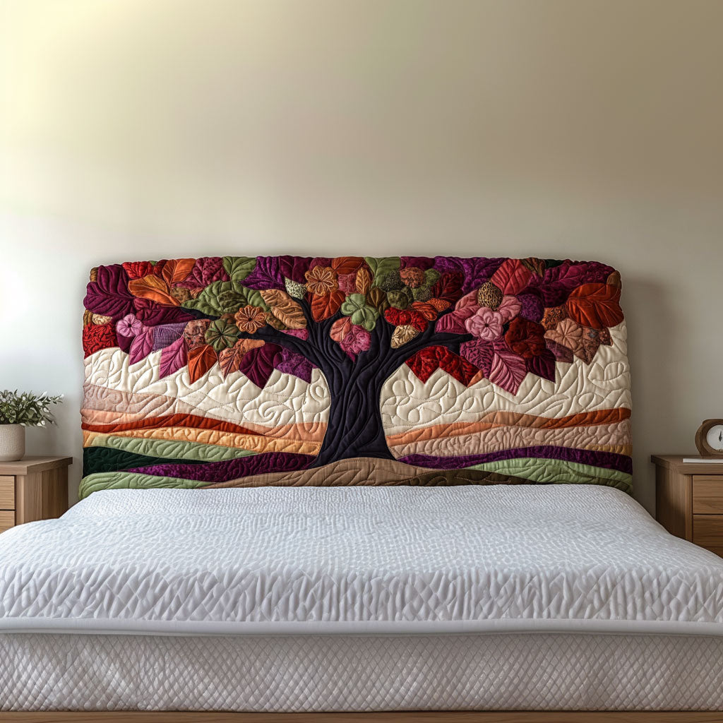 Colorful Tree QA2312013CL Quilted Headboard Slipcover