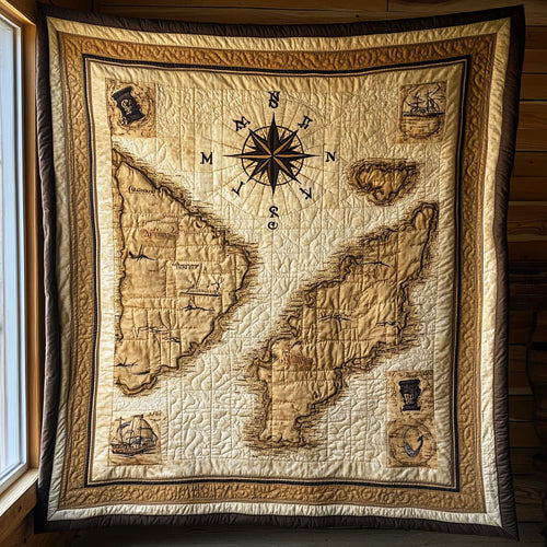 Vintage Map CP1908033CL Quilt
