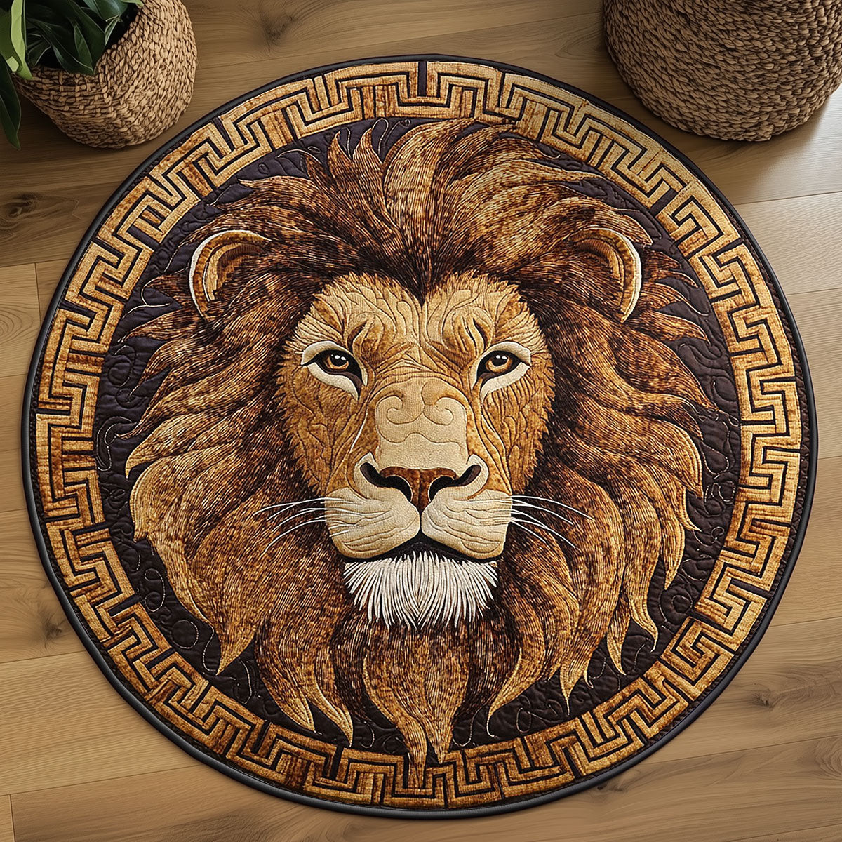 Noble Lion WN1807078CL Quilted Round Mat