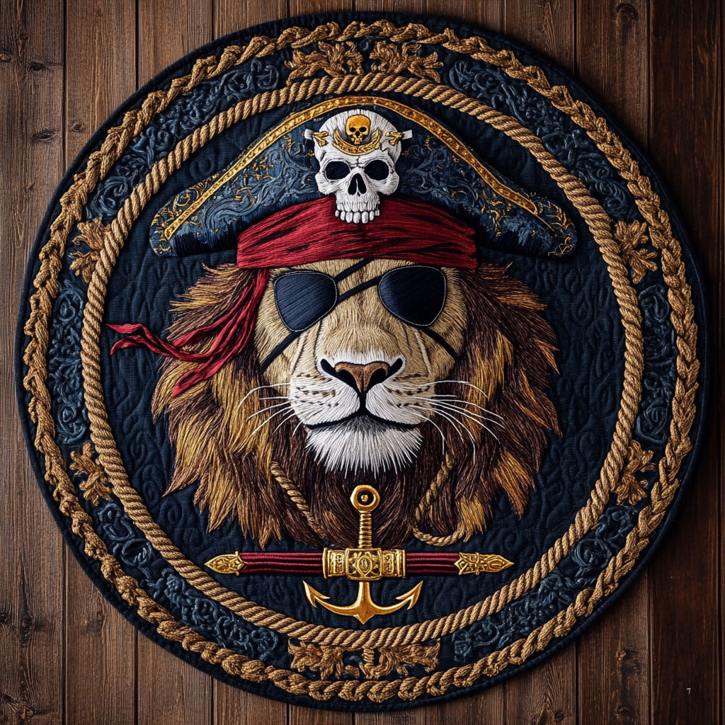 Lion Captain WN1808056CL Quilted Round Mat