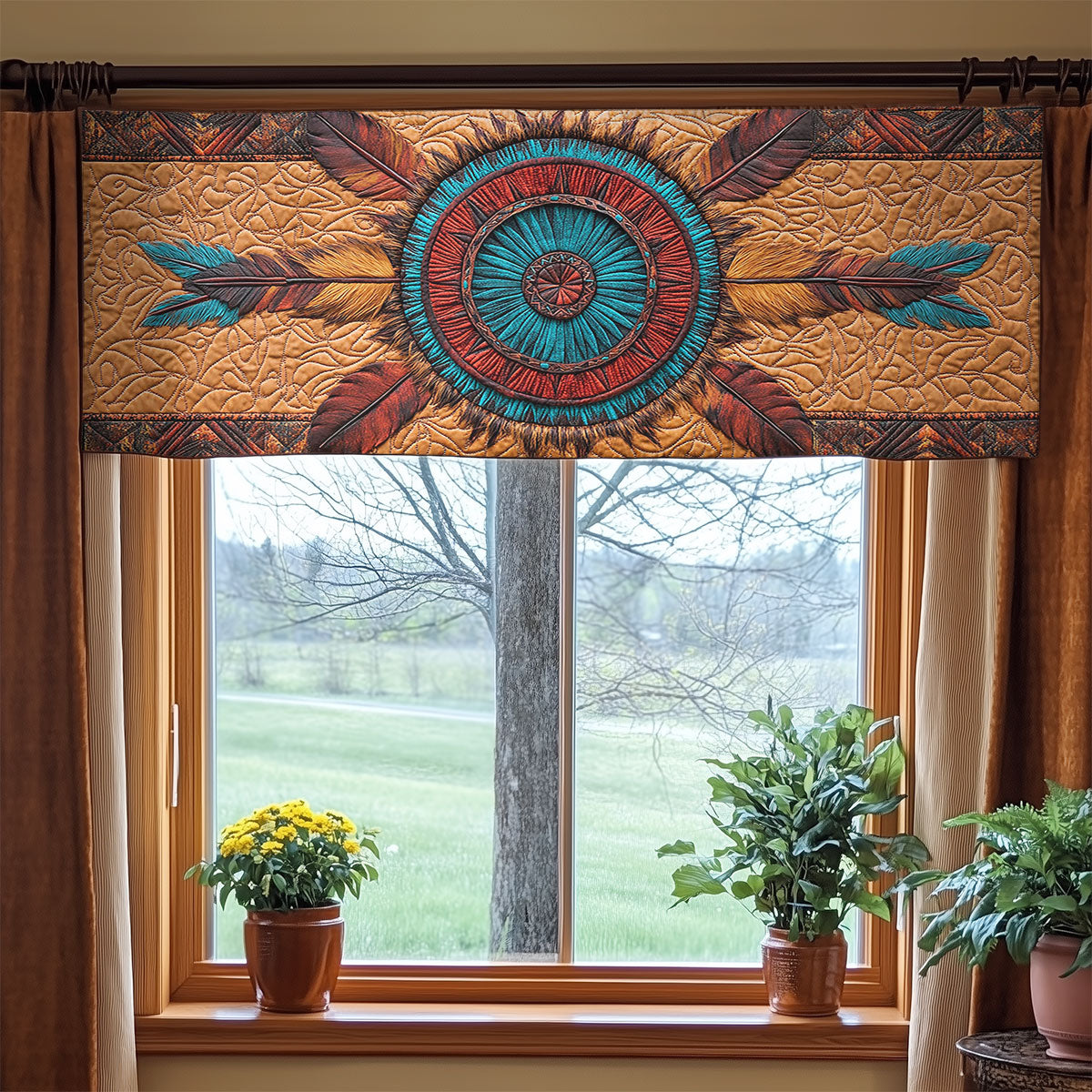 Native Ancestor Light WN1407083CL Quilted Valance