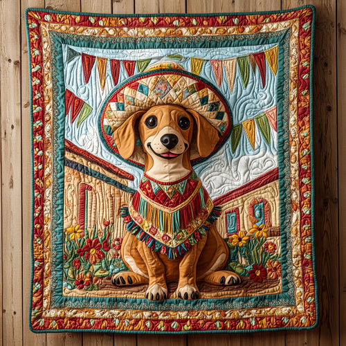 Mexican Dashund Dog CQ1206008CL Quilt