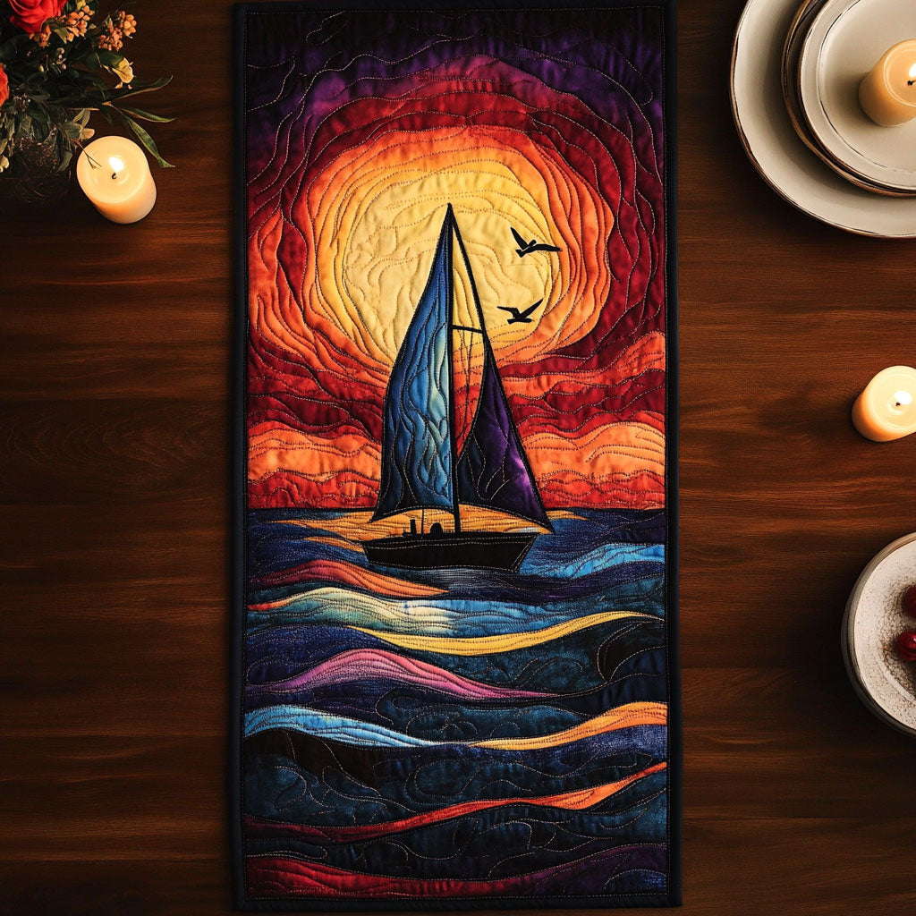 Dreamy Sail CW2705500CL Quilted Table Runner