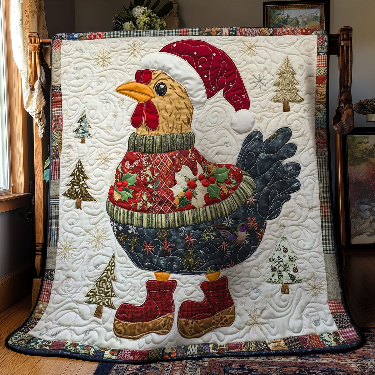 Chicken Noel WN2011002CL Quilt