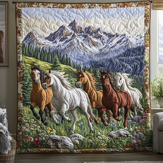 Herd Of Wild Horses CQ1206058CL Quilt