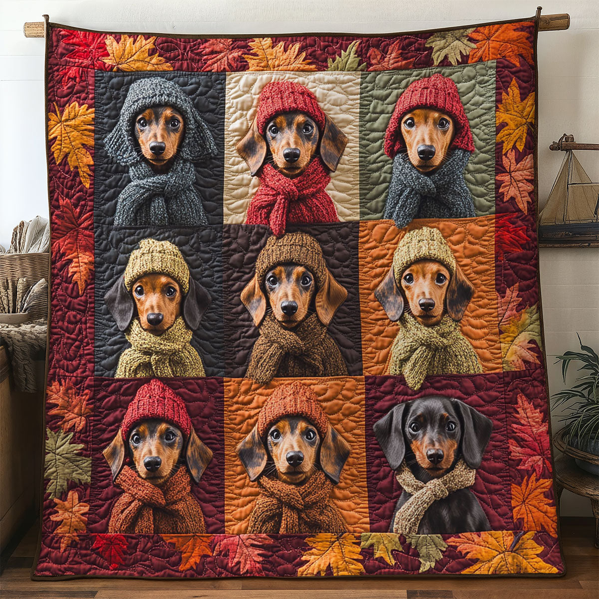 Cozy Dachshund WN2907026CL Quilt