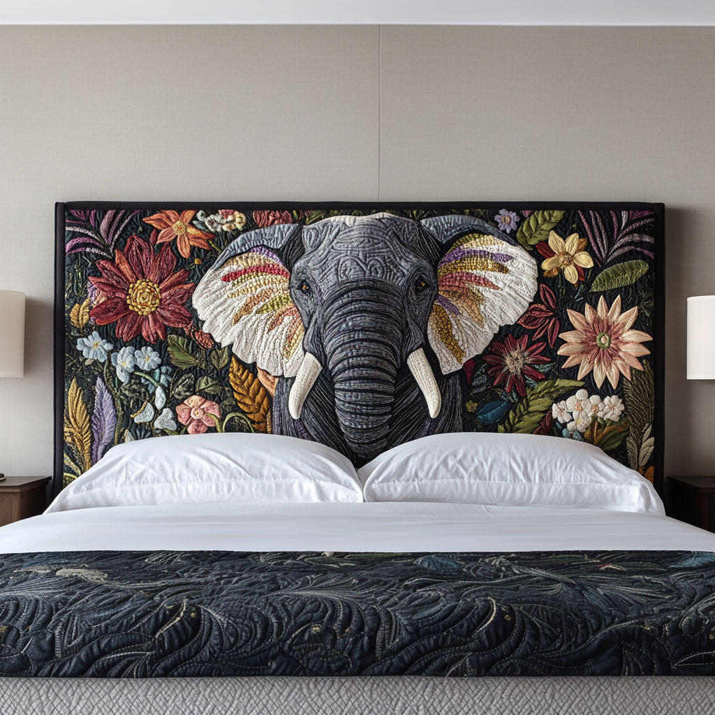 Blooming Elephant QA3012014CL Quilted Headboard Slipcover