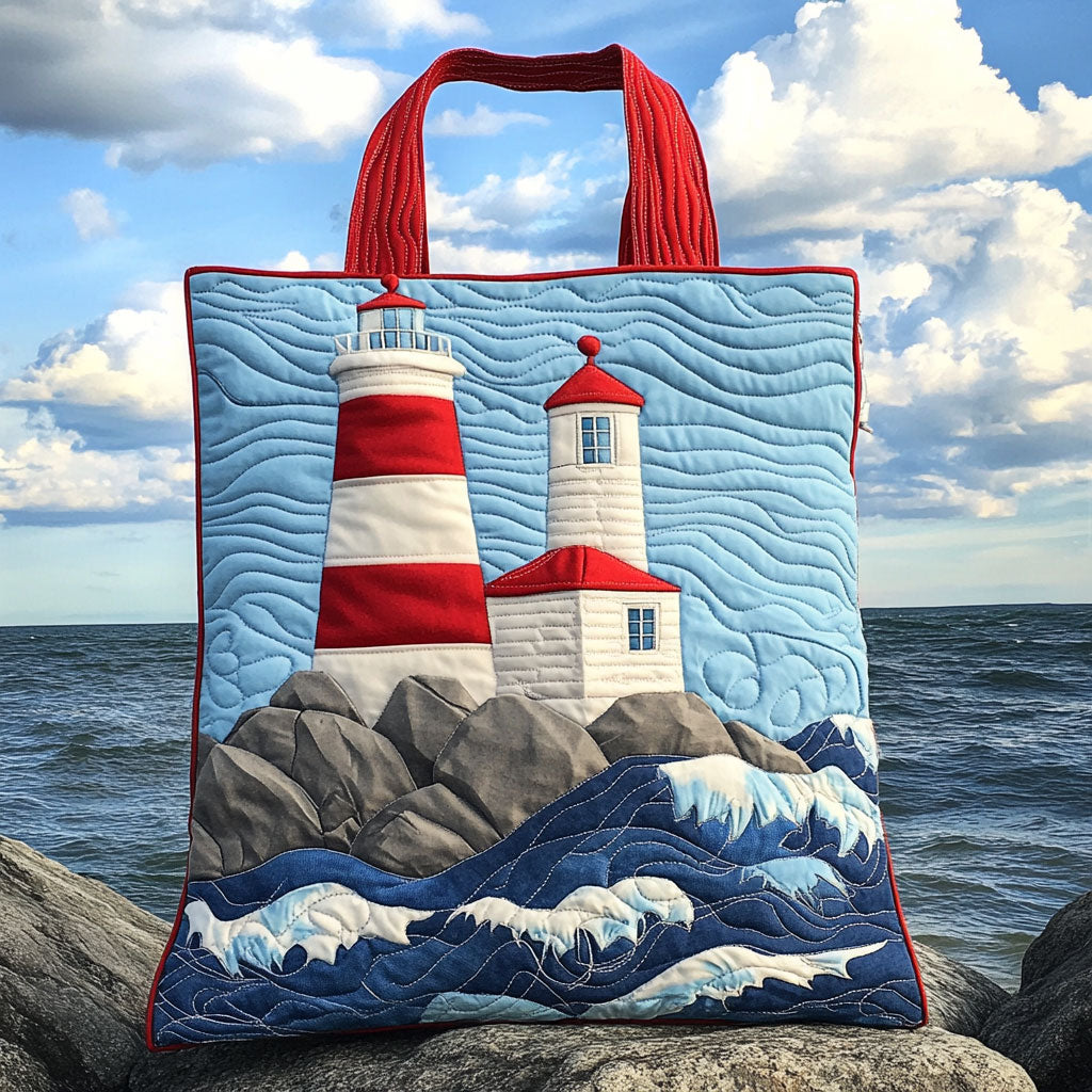 Oceanview Lighthouse WN2309070CL Quilted Tote Bag