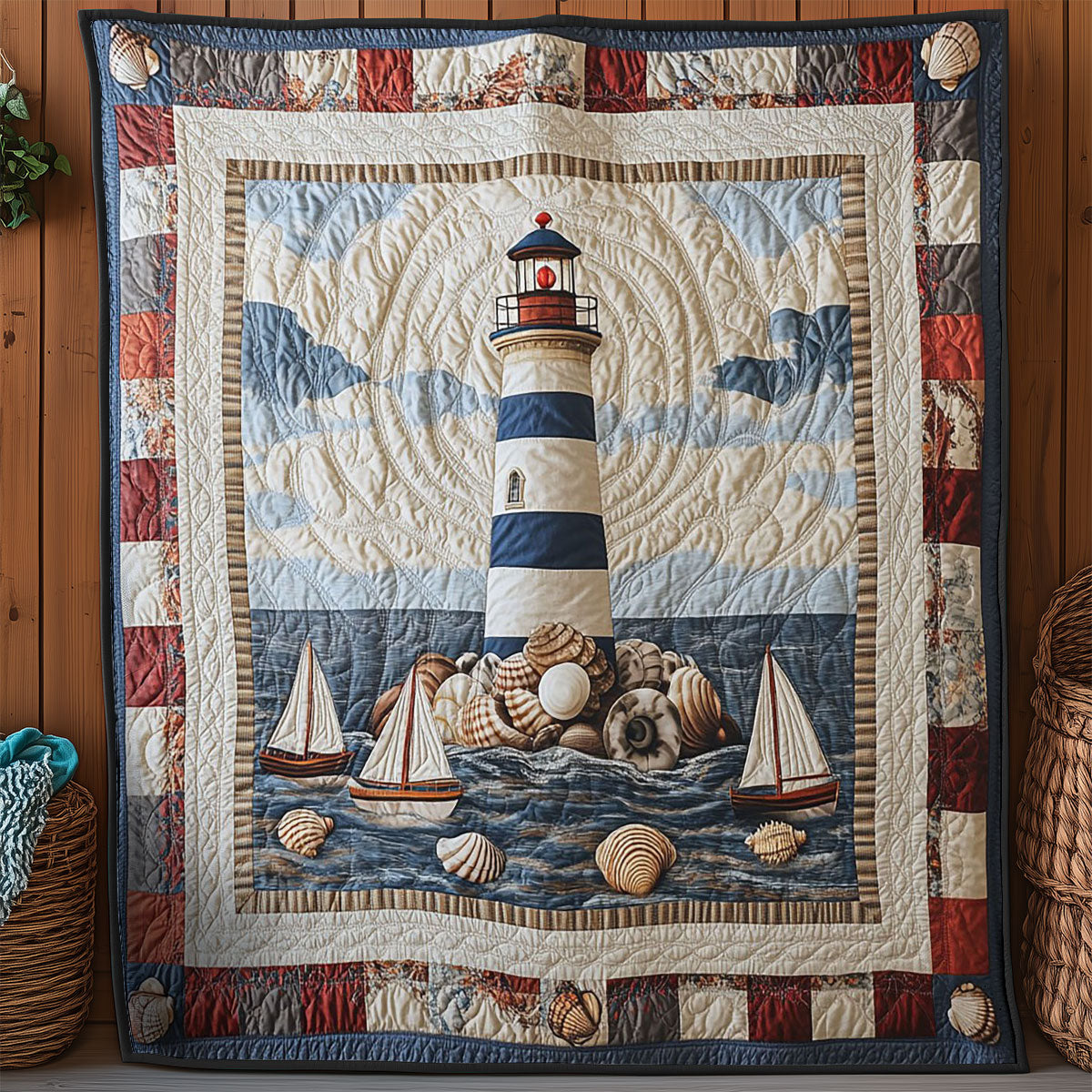 Seashell Sentinel WY0804042CL Quilt