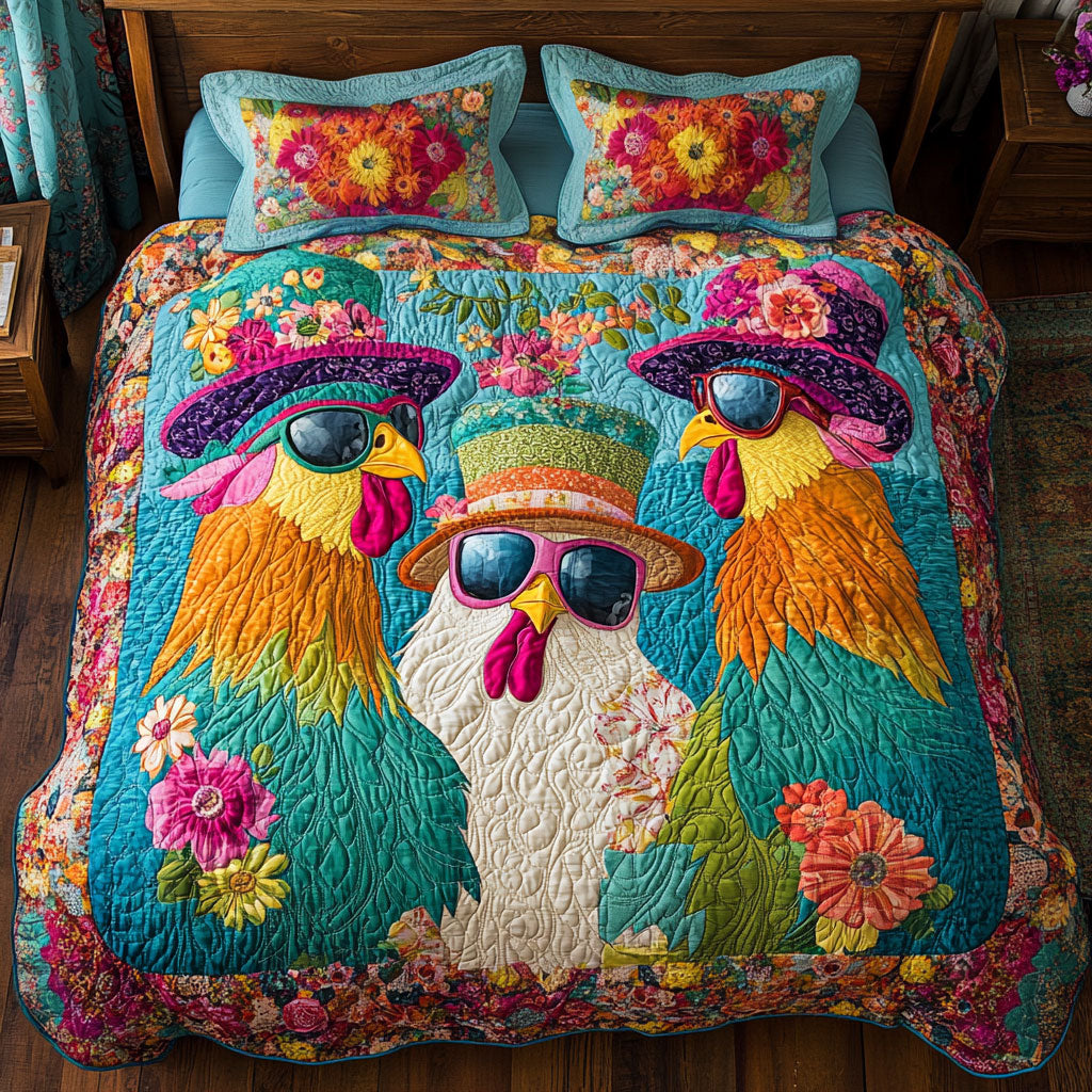 Fashion Three Hen WY2901042CL Duvet Cover Set