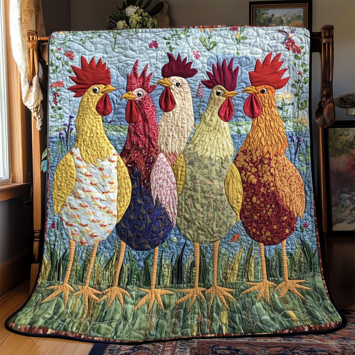Chicken Garden YR1410012CL Quilt