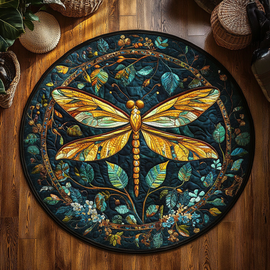 Mystic Wings Garden WY3006126CL Quilted Round Mat