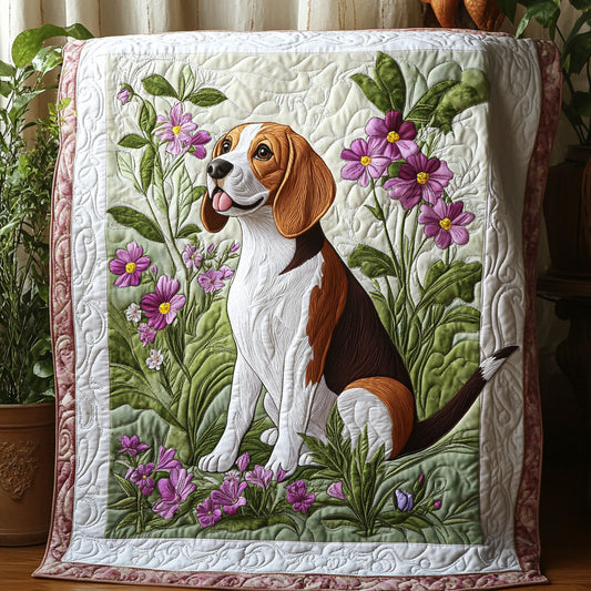 Beagle Bloom Garden CW1006007CL Quilt