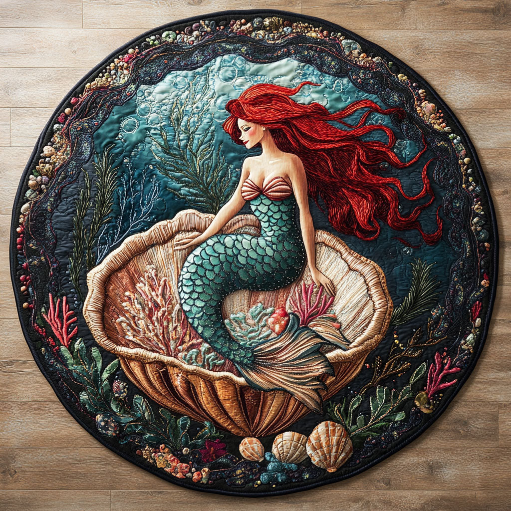 Mermaid Dream WN0306044CL Quilted Round Mat