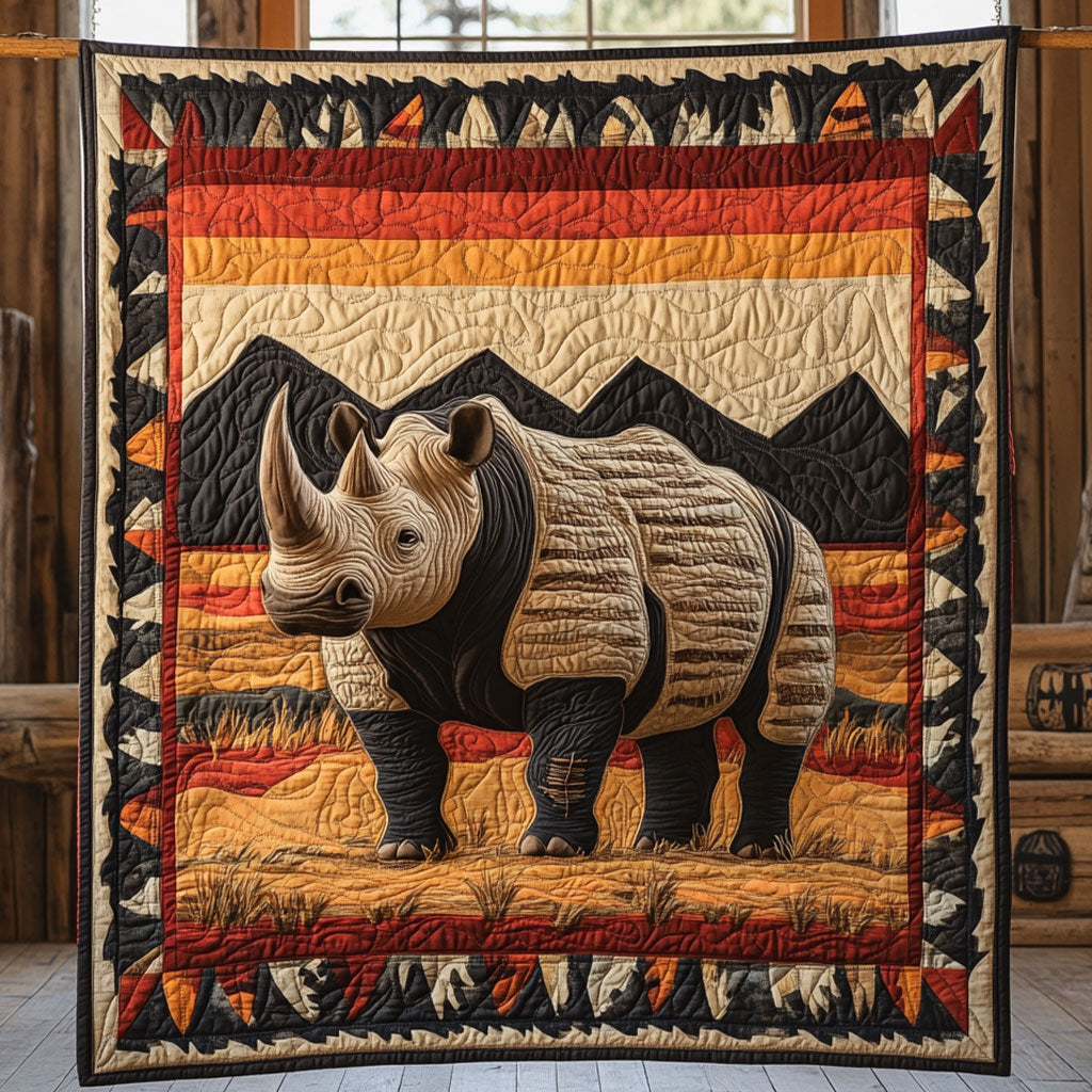 Rhinoceros Tribal CP1407044CL Quilt