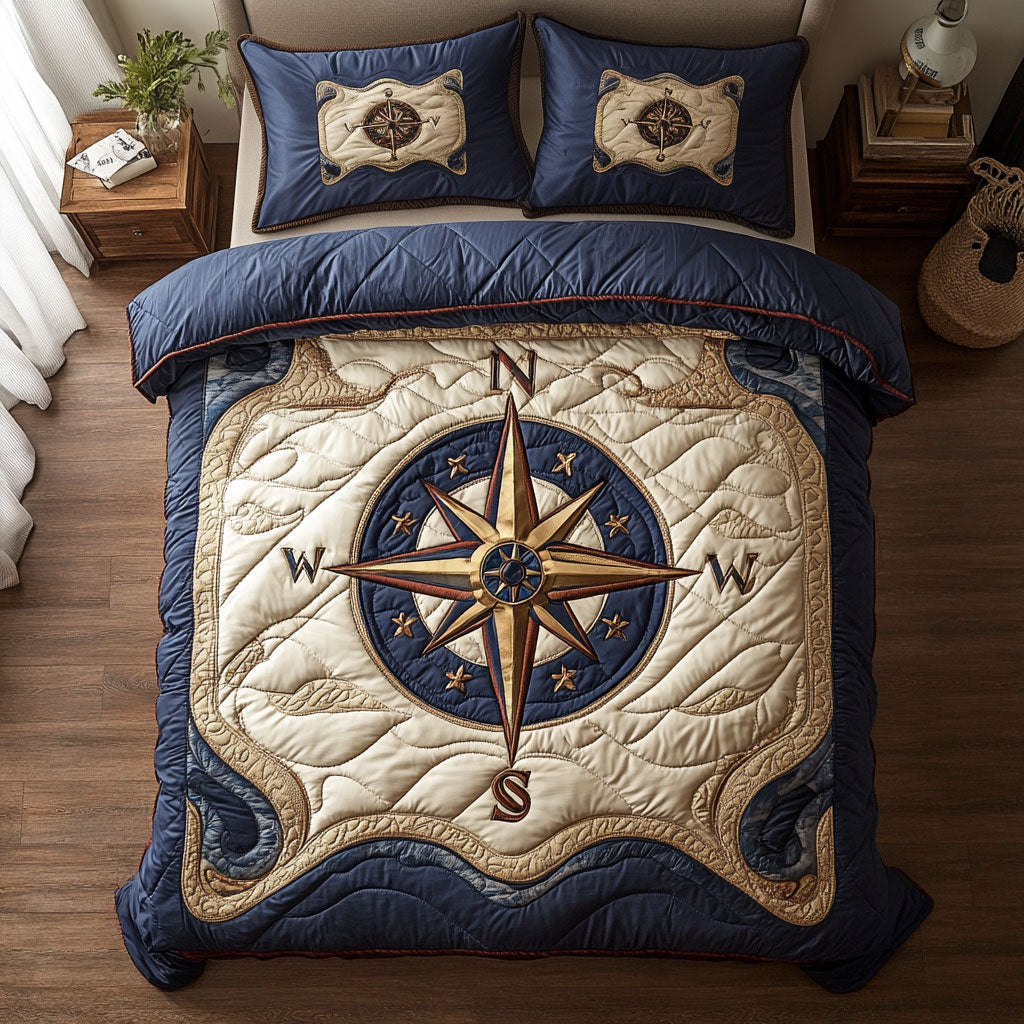 Nautical Compass CP1109035CL Duvet Cover Set