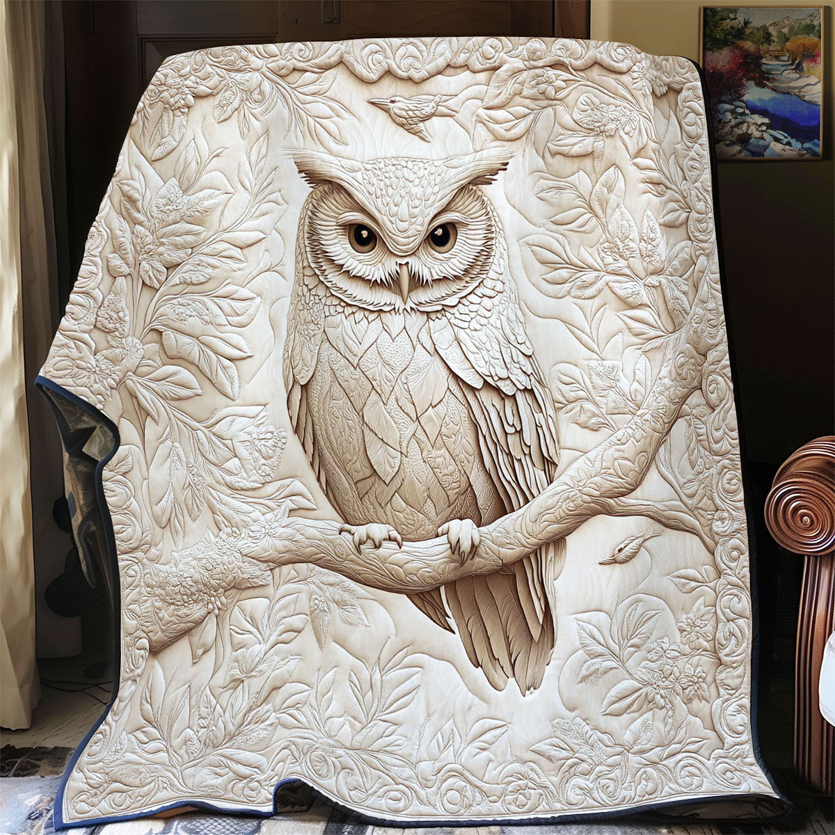 Beige Owl WY0901004CL Quilt