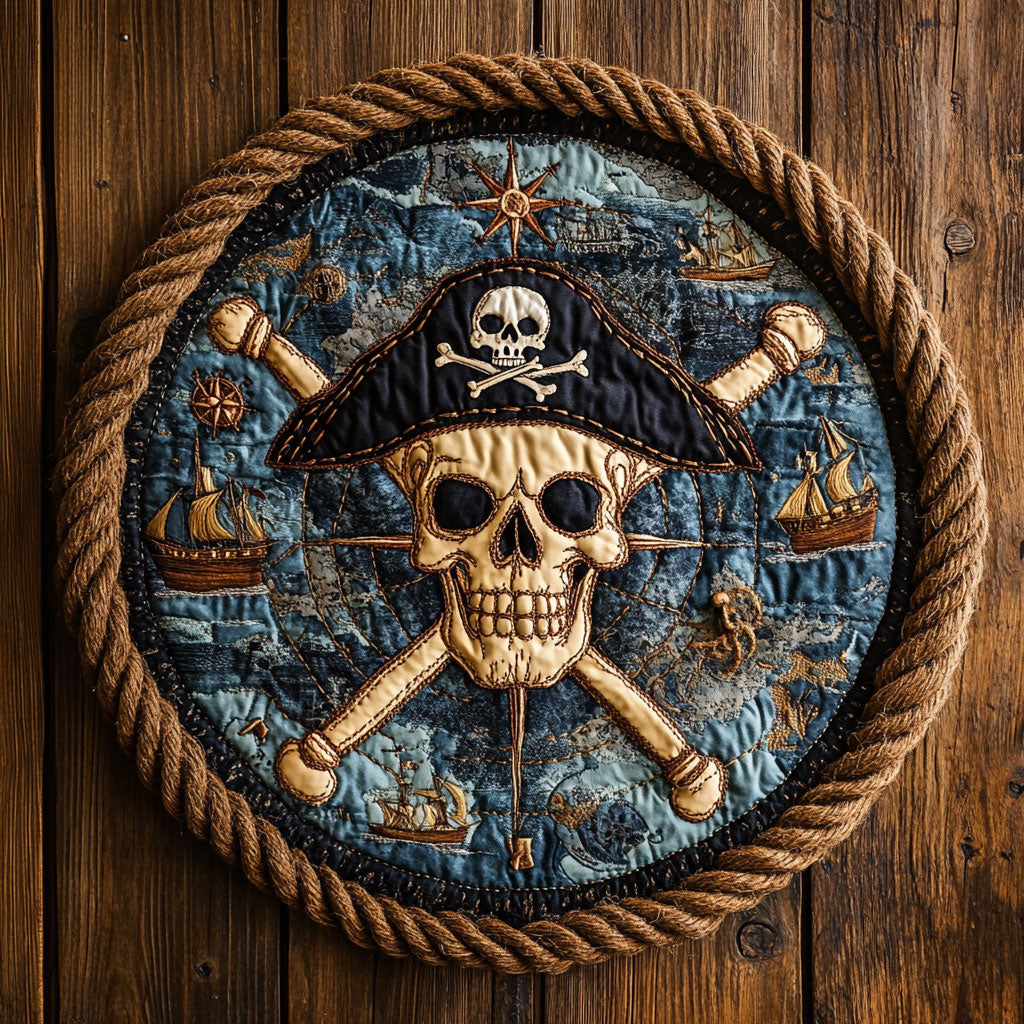 Sandborn Skull Secret WN1207053CL Quilted Round Mat
