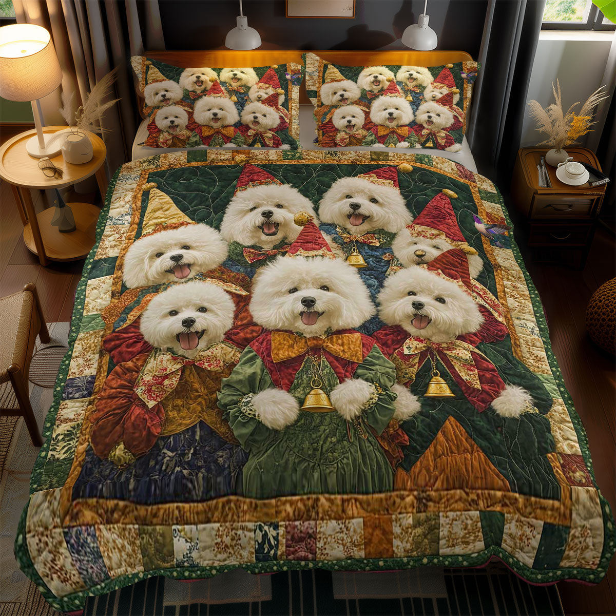 Bichon Frise Carnival WN1911004CL Duvet Cover Set