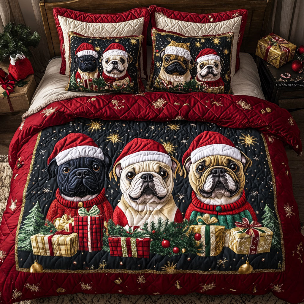 French Bulldog Winter CW1411056CL Duvet Cover Set