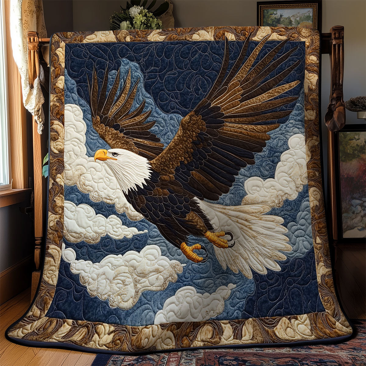 Eagle In Cloud WY1202100CL Quilt