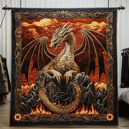 Gold Fire Dragon WP0412058CL Quilt