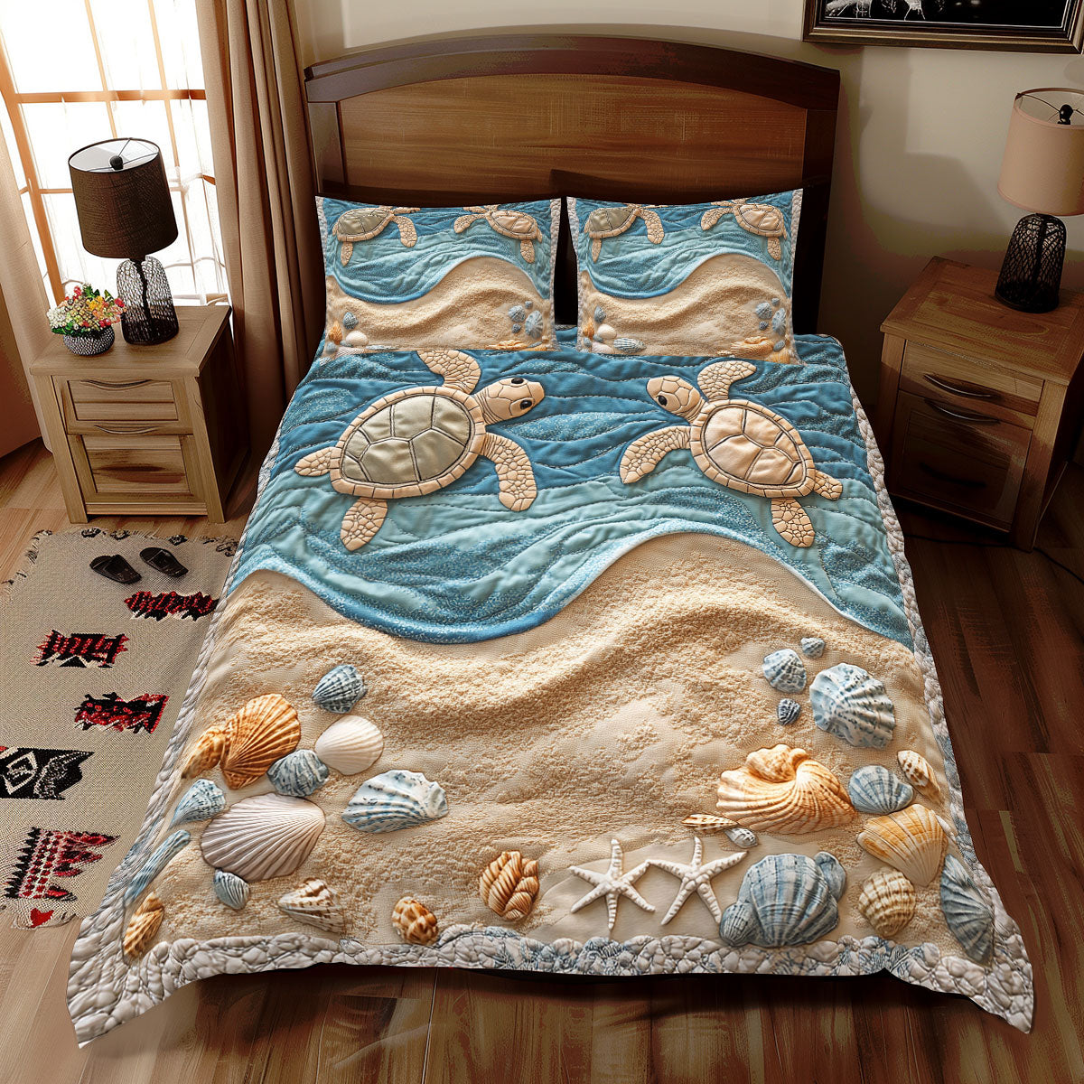 Peaceful Turtle WX2412079CL Duvet Cover Set