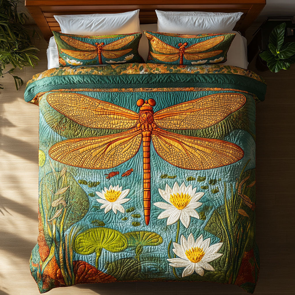 Lily Pad Dragonfly WY1408019CL Duvet Cover Set