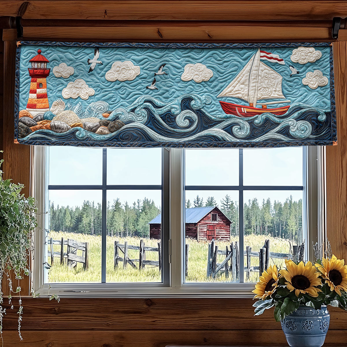 Lighthouse Watch WN0307097CL Quilted Valance