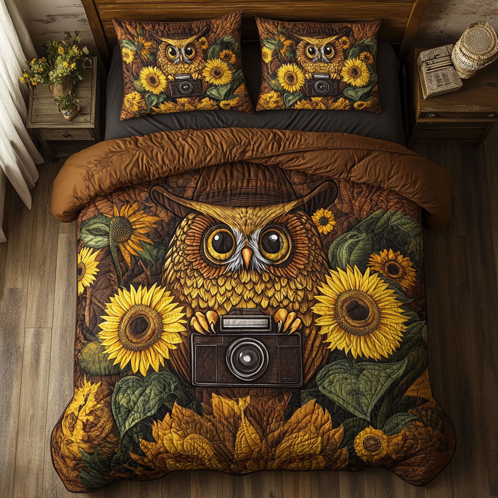 Owl Photogarpher WY2901090CL Duvet Cover Set