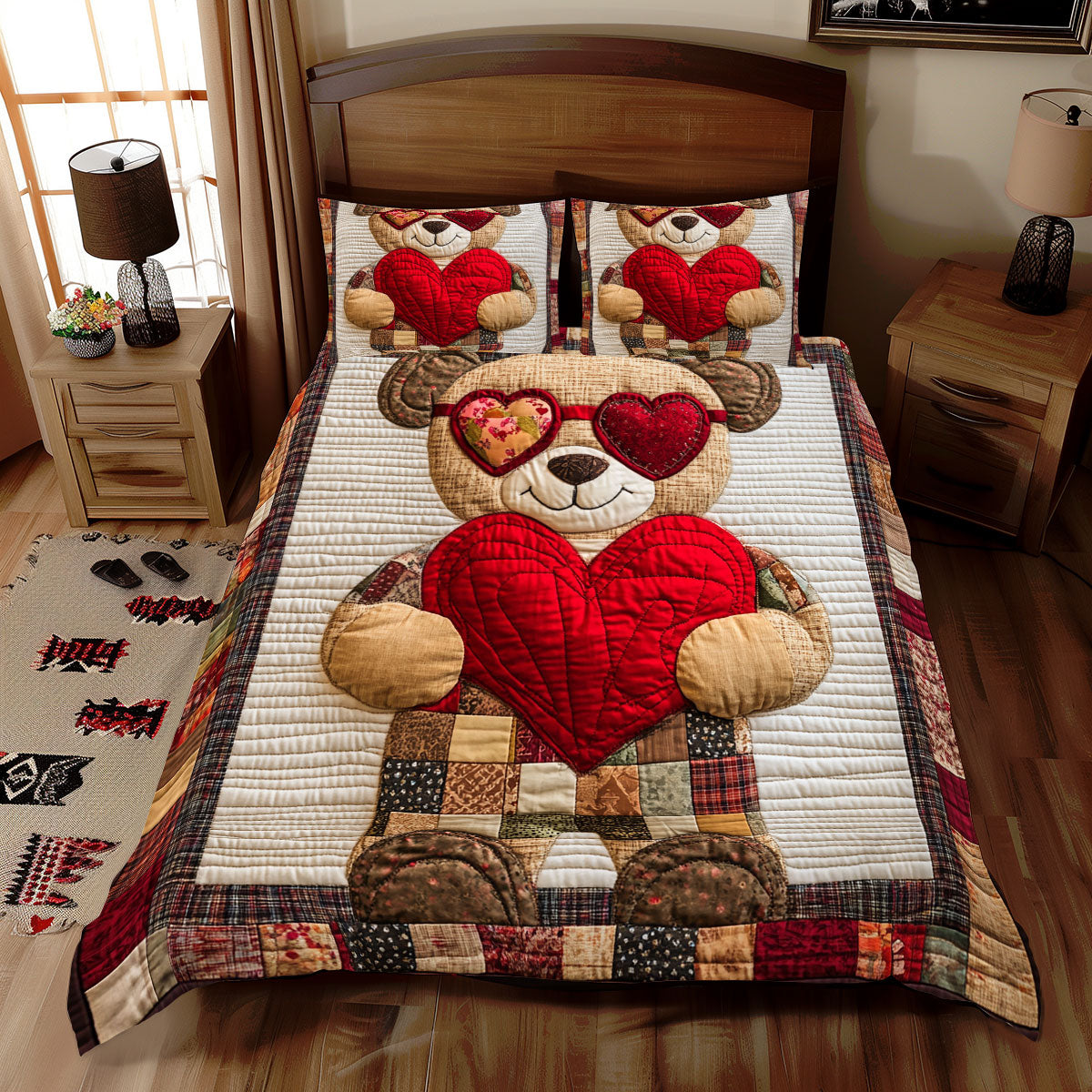 Adorable Teddy Bear WX2712056CL Duvet Cover Set