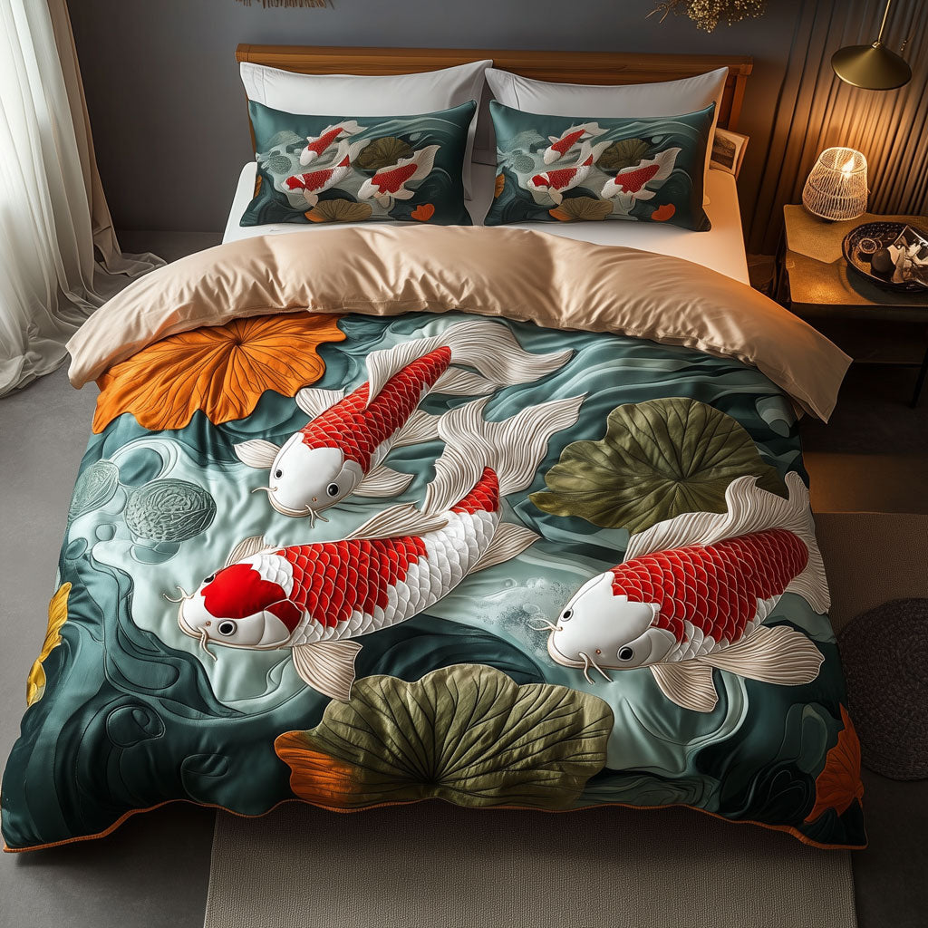 Koi Fish LT1509031CL Duvet Cover Set