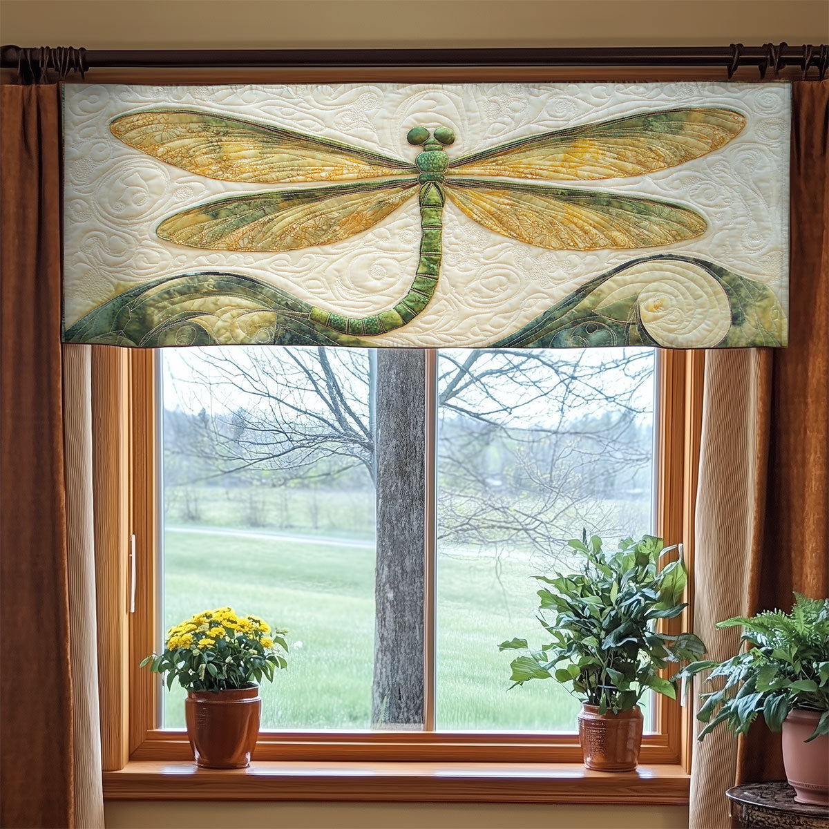 Dragonfly WX2003090CL Quilted Valance